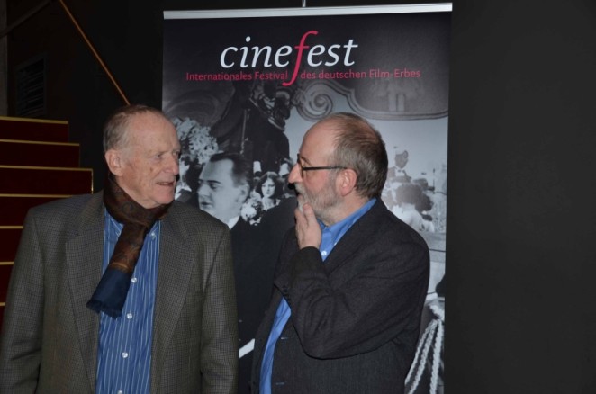 Wolfgang Kohlhaase und Hans-Michael Bock. Foto: Swenja Schiemann. Mit freundlicher Genehmigung von CineGraph